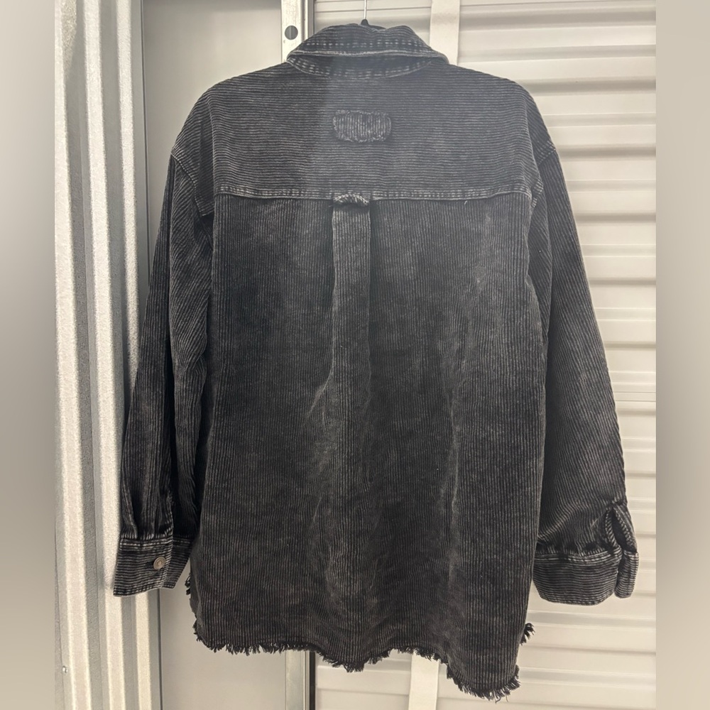 LA MIEL Black Corduroy Lightweight Jacket - Picture 5 of 11